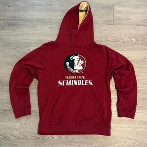 Florida State Seminoles FSU Hoodie Youth XL Garnet Colosseum Gold Lined Hood
